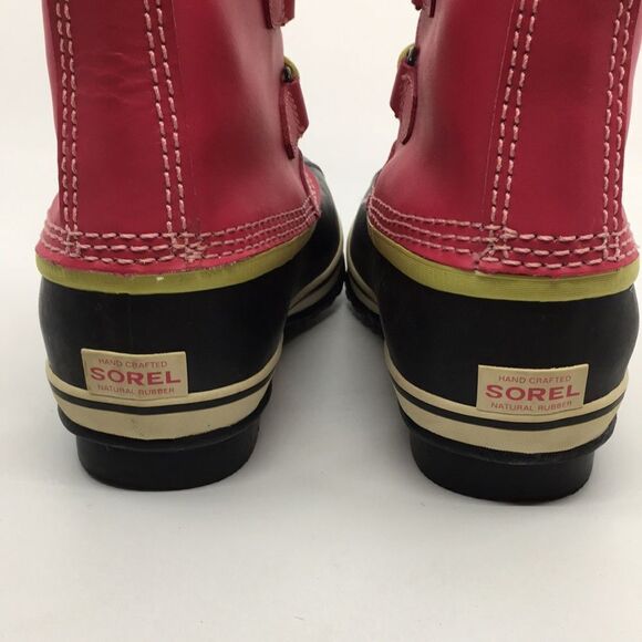 Sorel Yoot Pac Winter Snow Boot Size 5 Pink leather Waterproof faux Sherpa - Picture 5 of 16